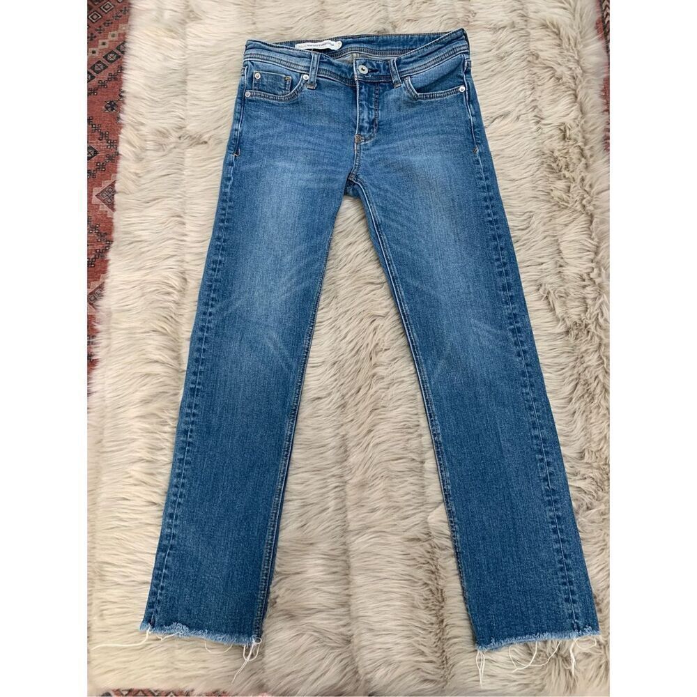 Anthropologie Pilcro and the Letterpress Raw Hem Slim Straight Jeans Pants